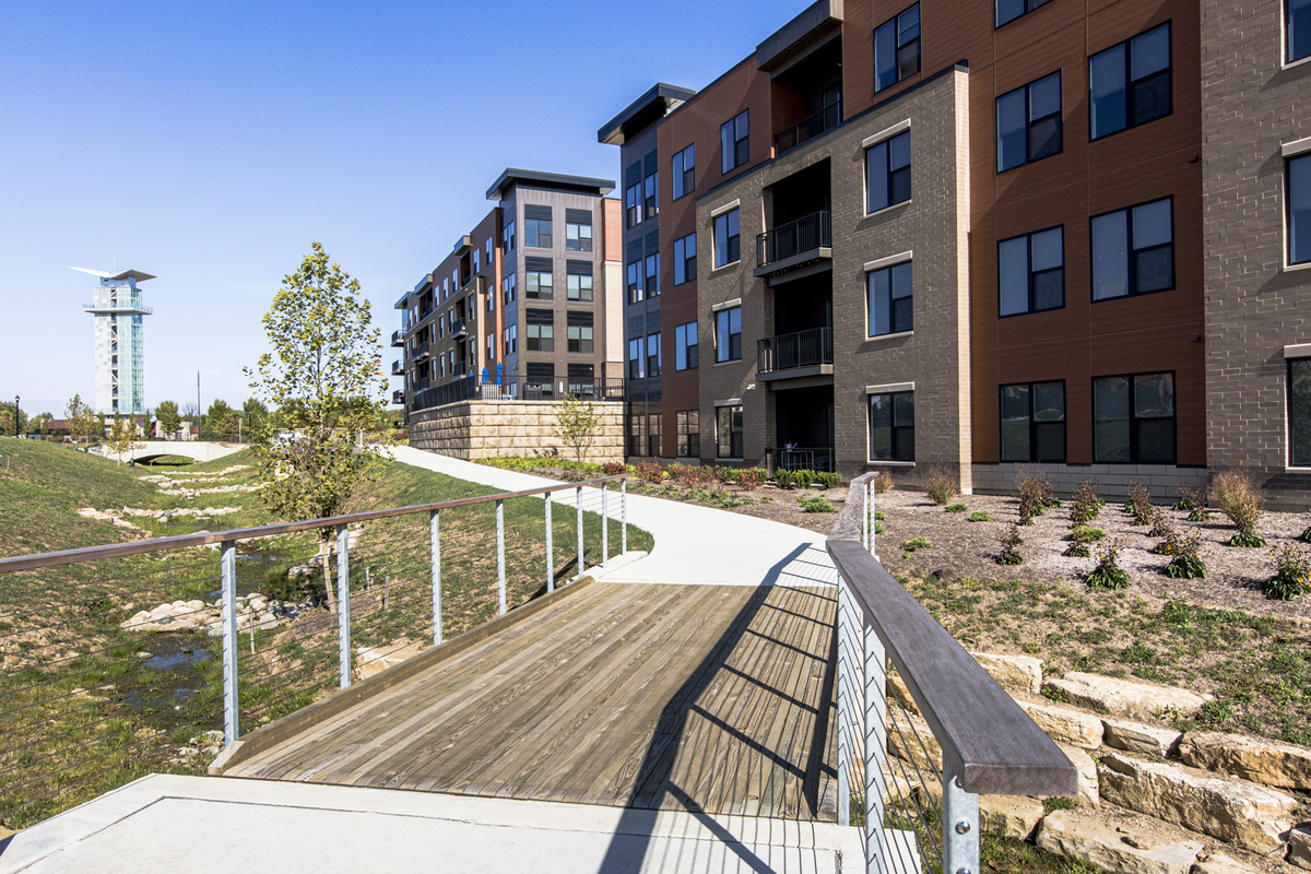 image of a development of apartments & neighborhoods