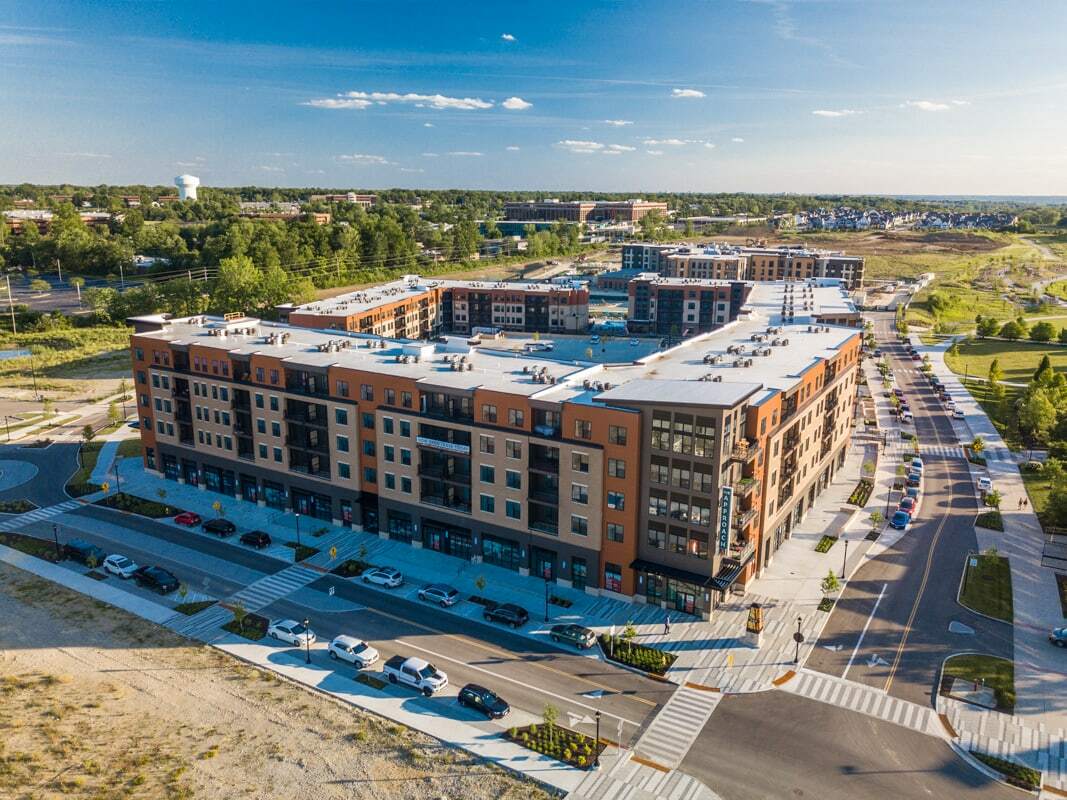 Image of building complex from above